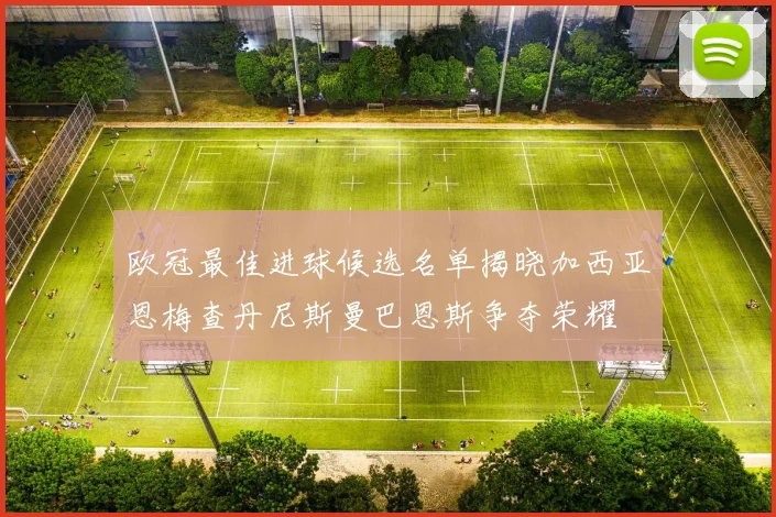欧冠最佳进球候选名单揭晓加西亚恩梅查丹尼斯曼巴恩斯争夺荣耀